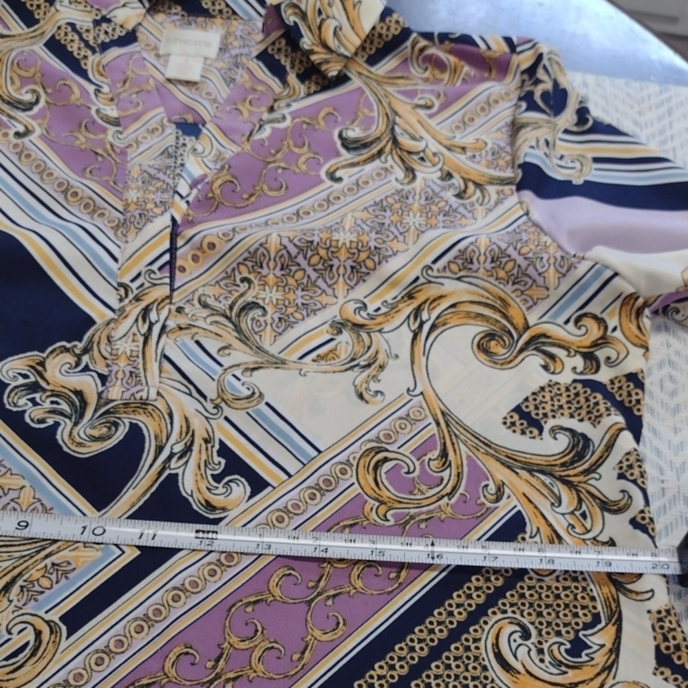 Chico's Vibrant Patterned Blouse - Picture 9 of 12